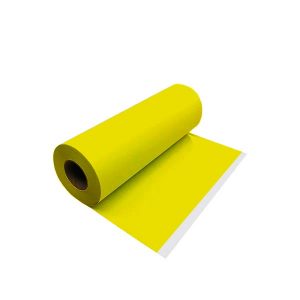 Vinilo PU textil con Adhesivo de 50cm de ancho por rollo Amarillo Neón