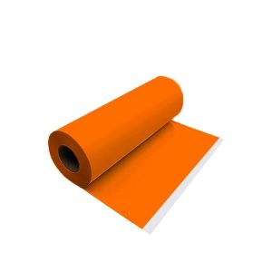Vinilo PU textil con Adhesivo de 50cm de ancho por rollo Naranjo Neón