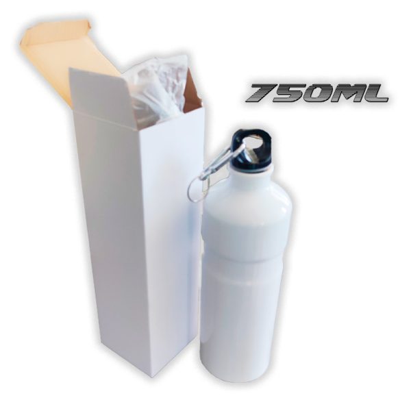 botella de 750ml cantimplora de sublimacion con mosqueton