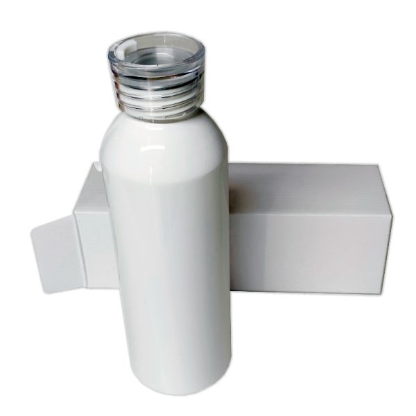 botella sublimacion tapa blanca de 750ml con caja