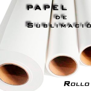 Papel de sublimaciónrollo con y sin adhesivo en rollo.