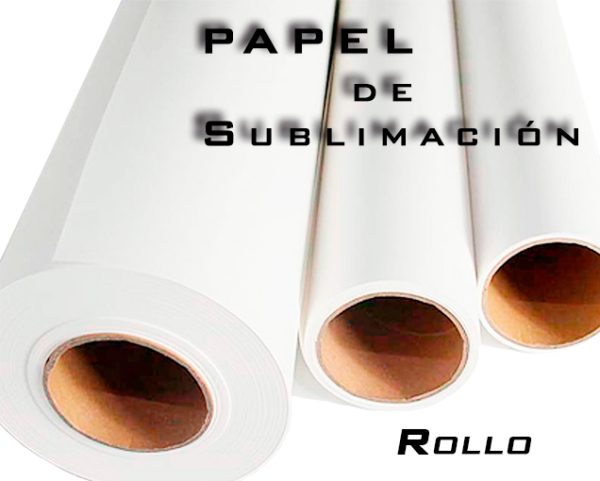 Papel de sublimaciónrollo con y sin adhesivo en rollo.